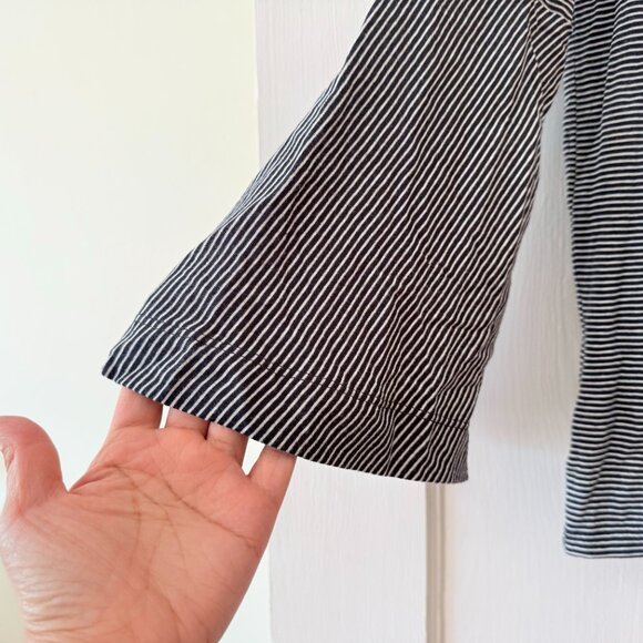 LOFT | Embroidered Striped Bell Sleeve Tee - Picture 6 of 10